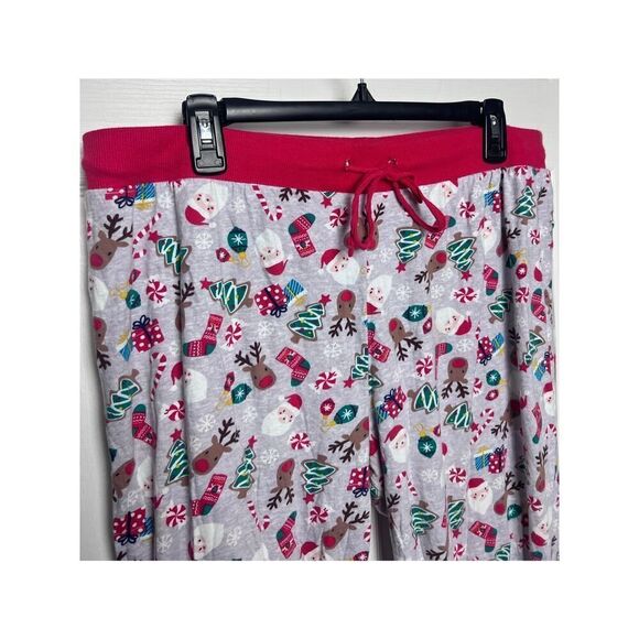 Cuddl Duds Women's Christmas Pajamas Long Sleeve Pant Set Size XL Red Gray - Picture 9 of 12